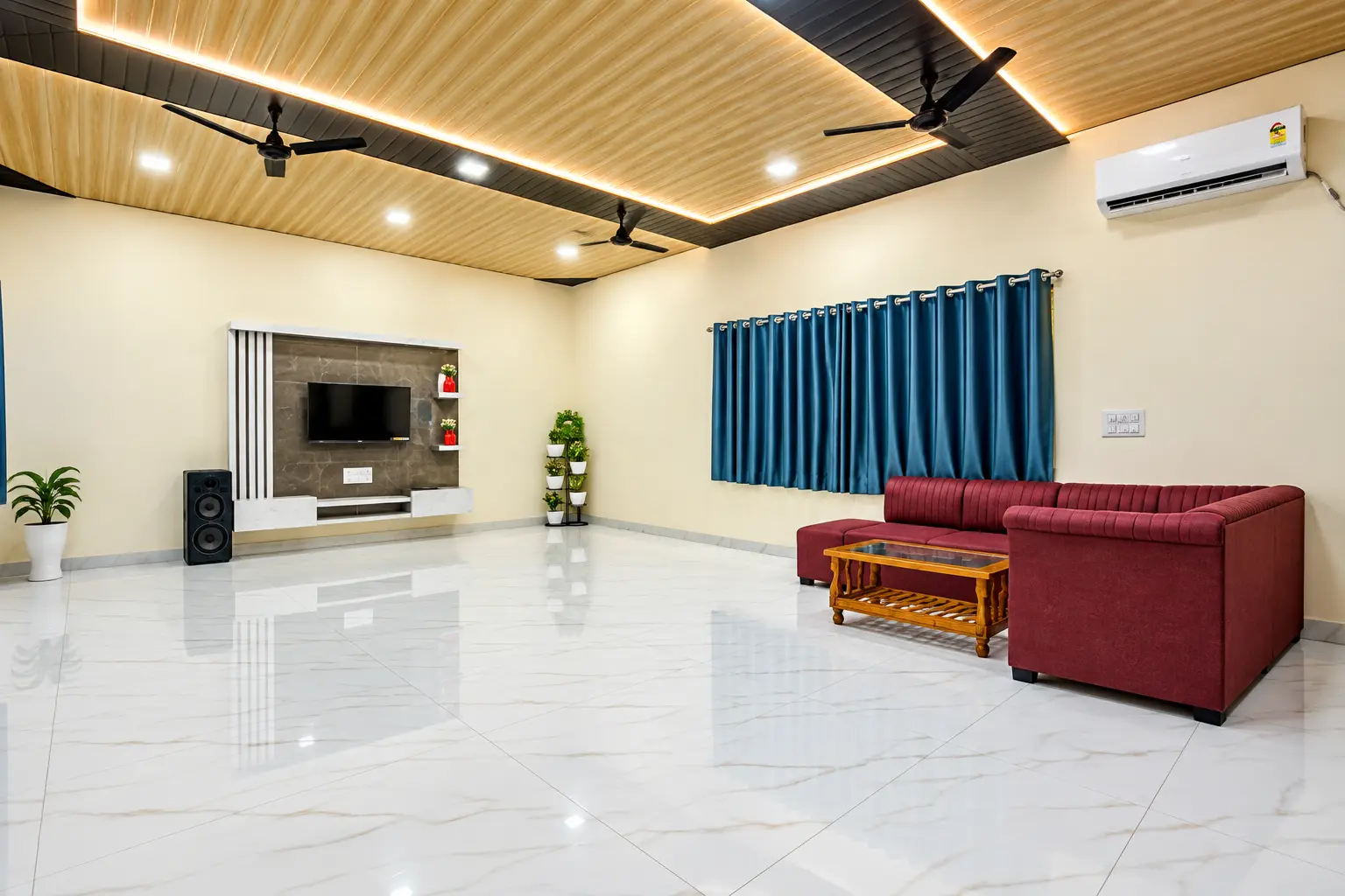 Spacious air-conditioned living hall